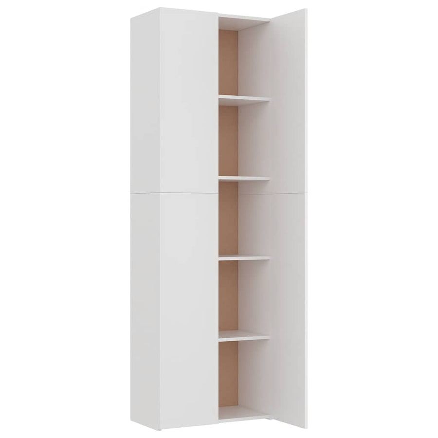Office Cabinet White 60x32x190 cm Engineered Wood