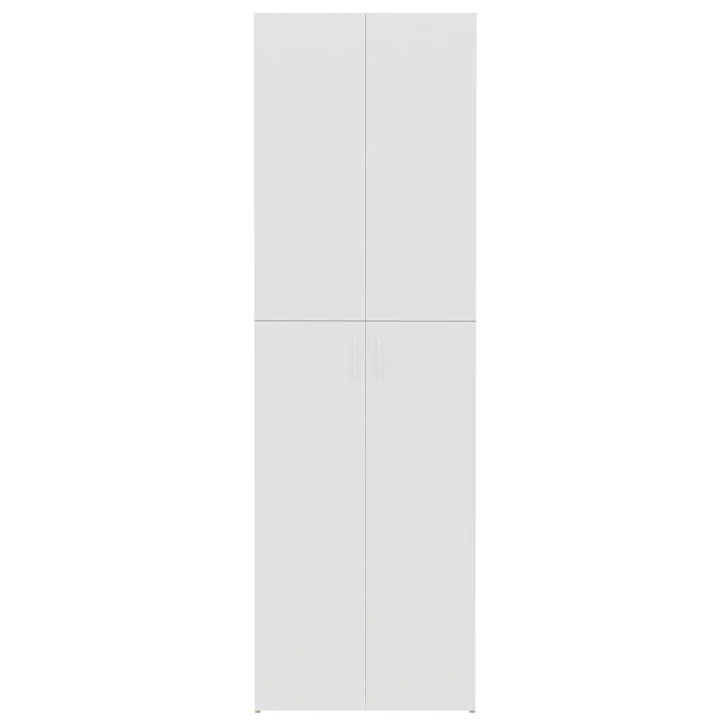 Office Cabinet White and Sonoma Oak 60x32x190 cm Engineered Wood