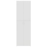 Office Cabinet White and Sonoma Oak 60x32x190 cm Engineered Wood - 45-Degree Angle