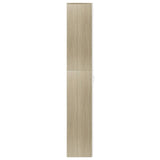 Office Cabinet White and Sonoma Oak 60x32x190 cm Engineered Wood - Rear View