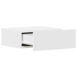 Floating Nightstand White 40x30x15cm Engineered Wood - 45-Degree Angle