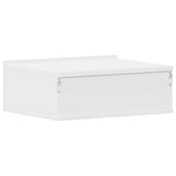 Floating Nightstand White 40x30x15cm Engineered Wood - Low Angle