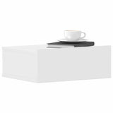 Floating Nightstands 2 pcs White 40x30x15cm Engineered Wood