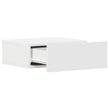 Floating Nightstands 2 pcs White 40x30x15cm Engineered Wood - Rear View