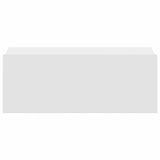Floating Nightstands 2 pcs White 40x30x15cm Engineered Wood - Close-Up Angle