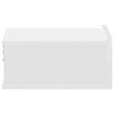 Floating Nightstands 2 pcs White 40x30x15cm Engineered Wood - Low Angle