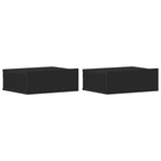Floating Nightstands 2 pcs Black 40x30x15 cm Engineered Wood