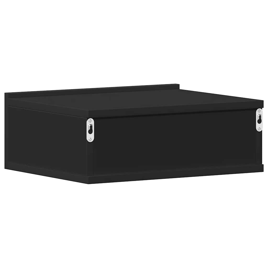 Floating Nightstands 2 pcs Black 40x30x15 cm Engineered Wood