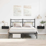 Floating Nightstands 2 pcs Black 40x30x15 cm Engineered Wood