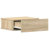 Floating Nightstand Sonoma Oak 40x30x15 cm Engineered Wood - 45-Degree Angle