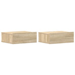 Floating Nightstands 2 pcs Sonoma Oak 40x30x15 cm Engineered Wood