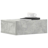 Floating Nightstand Concrete Grey 40x30x15 cm Engineered Wood - Top-Down View