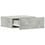 Floating Nightstand Concrete Grey 40x30x15 cm Engineered Wood - 45-Degree Angle