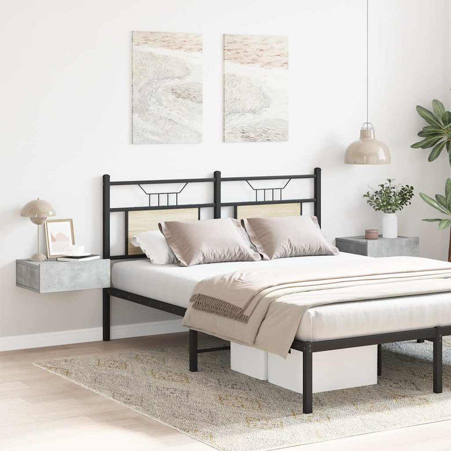 Floating Nightstands 2 pcs Concrete Grey 40x30x15 cm