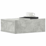 Floating Nightstands 2 pcs Concrete Grey 40x30x15 cm Engineered Wood - Top-Down View