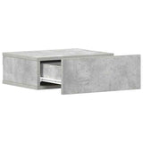 Floating Nightstands 2 pcs Concrete Grey 40x30x15 cm Engineered Wood - Rear View