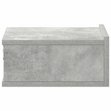 Floating Nightstands 2 pcs Concrete Grey 40x30x15 cm Engineered Wood