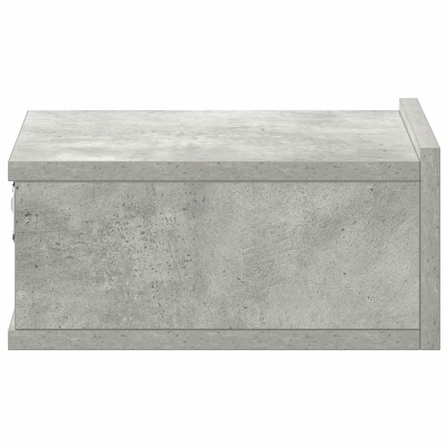 Floating Nightstands 2 pcs Concrete Grey 40x30x15 cm