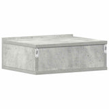 Floating Nightstands 2 pcs Concrete Grey 40x30x15 cm Engineered Wood - Extra Image