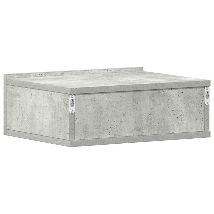 Floating Nightstands 2 pcs Concrete Grey 40x30x15 cm