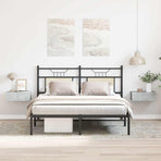 Floating Nightstands 2 pcs Concrete Grey 40x30x15 cm