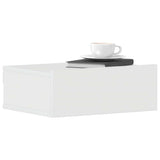 Floating Nightstand High Gloss White 40x30x15 cm Engineered Wood