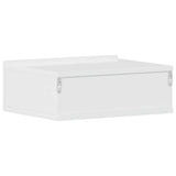 Floating Nightstand High Gloss White 40x30x15 cm Engineered Wood - Low Angle