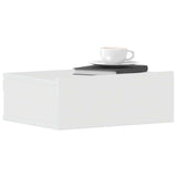 Floating Nightstands 2 pcs High Gloss White 40x30x15 cm Engineered Wood - Top-Down View