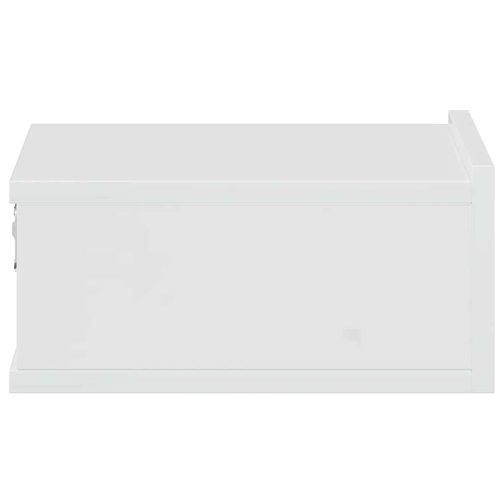 Floating Nightstands 2 pcs High Gloss White 40x30x15 cm Engineered Wood