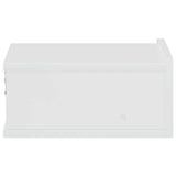 Floating Nightstands 2 pcs High Gloss White 40x30x15 cm Engineered Wood - Low Angle