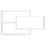 Wall Shelves White 104x20x58.5 cm Engineered Wood - Top-Down View