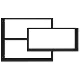Wall Shelves Black 104x20x58.5 cm Engineered Wood - Top-Down View