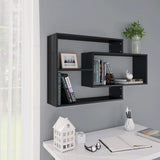 Wall Shelves Black 104x20x58.5 cm Engineered Wood