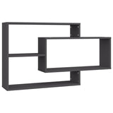 Wall Shelves Grey 104x20x58.5 cm Engineered Wood - Front View