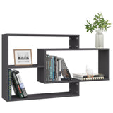 Wall Shelves Grey 104x20x58.5 cm Engineered Wood - Side View