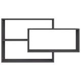Wall Shelves Grey 104x20x58.5 cm Engineered Wood - Top-Down View