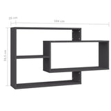 Wall Shelves Grey 104x20x58.5 cm Engineered Wood - Rear View