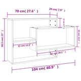 Wall Shelves Sonoma Oak 104x20x58.5 cm Engineered Wood
