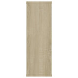Wall Shelves White and Sonoma Oak 104x20x58.5 cm Engineered Wood - 45-Degree Angle