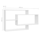Wall Shelves High Gloss White 104x20x58.5 cm Engineered Wood