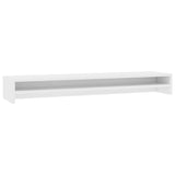Monitor Stand White 100x24x13 cm Engineered Wood - Front View
