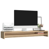 Monitor Stand Sonoma Oak 100x24x13 cm Engineered Wood - Side View