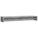 Monitor Stand Concrete Grey 100x24x13 cm Engineered Wood - Front View