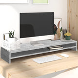 Monitor Stand Concrete Grey 100x24x13 cm Engineered Wood