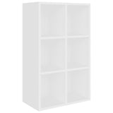 Book Cabinet/Sideboard White 66x30x98 cm Engineered Wood - Front View