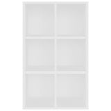 Book Cabinet/Sideboard White 66x30x98 cm Engineered Wood - Rear View