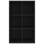 Book Cabinet/Sideboard Black 66x30x98 cm Engineered Wood