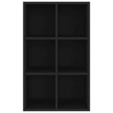 Book Cabinet/Sideboard Black 66x30x98 cm Engineered Wood - Rear View