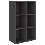 Book Cabinet/Sideboard Grey 66x30x98 cm Engineered Wood - Front View