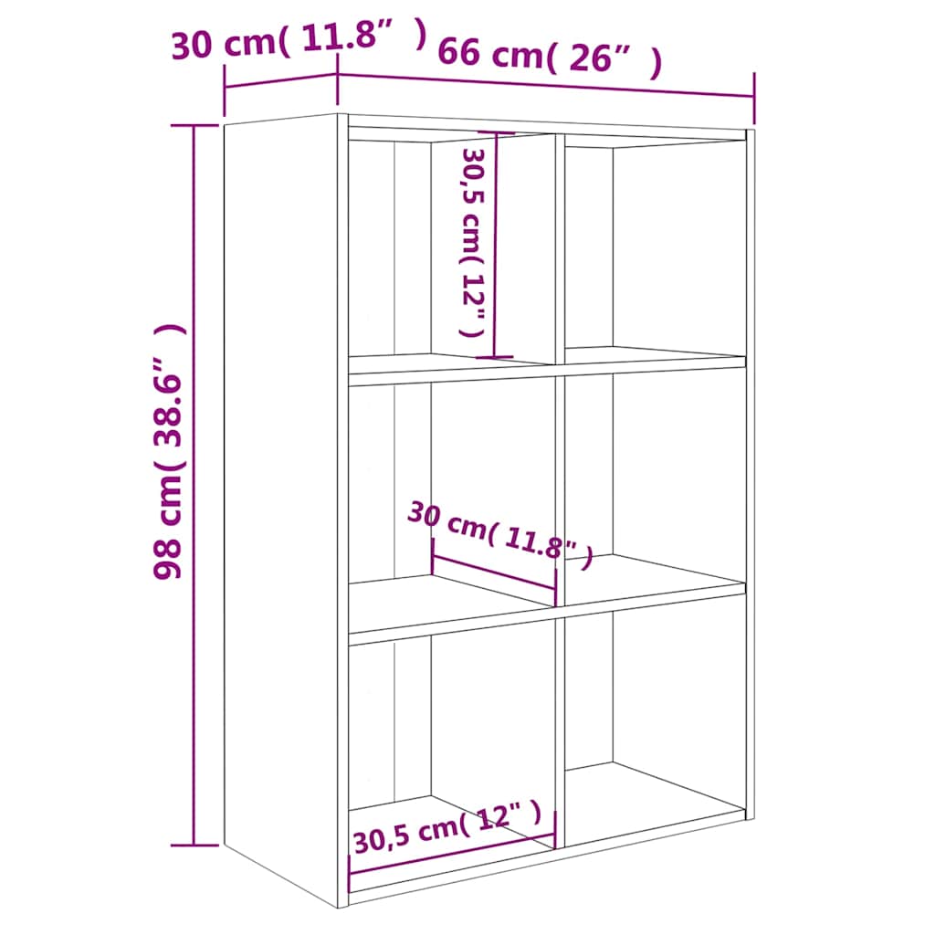 Book Cabinet/Sideboard Grey 66x30x98 cm Engineered Wood